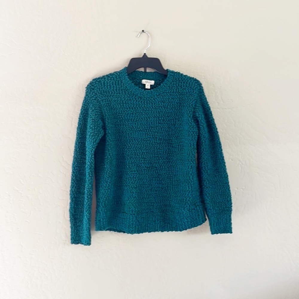 Style & Co. Popcorn Knit Emerald Green Sweater